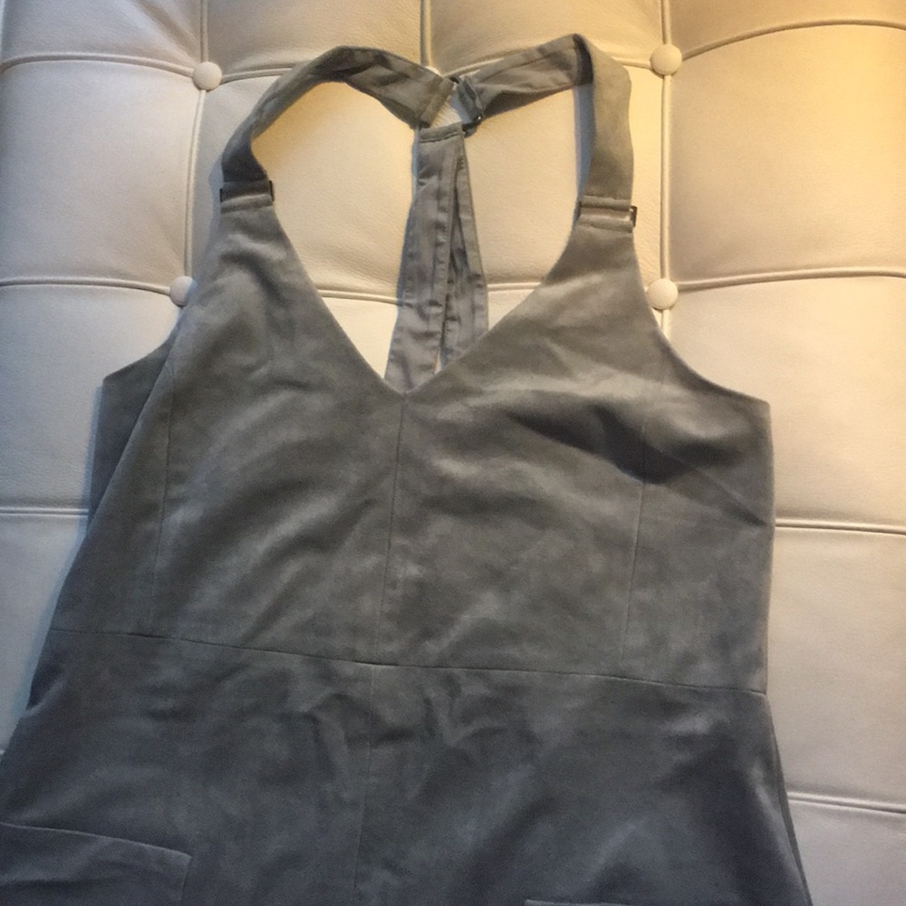 BCBGmaxazria suede overall dress